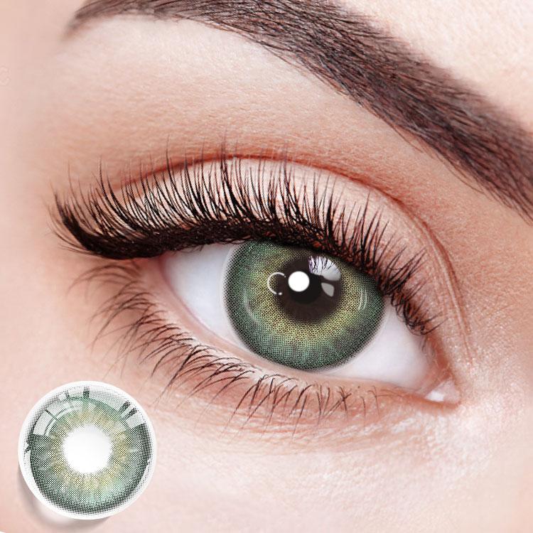 Lentes de contacto de color verde JK